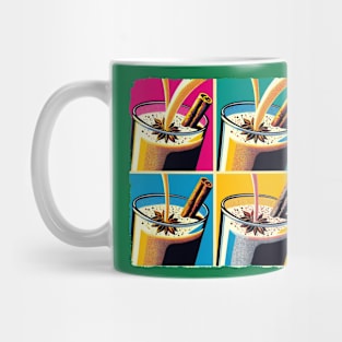 Creamy Euphoria: Pop Art Ode to Eggnog - Classic Christmas Mug